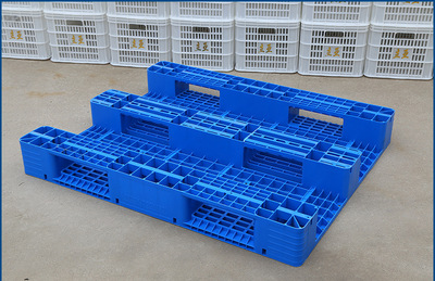 川字網格托盤 塑料隔潮板四面進叉吹塑托盤 叉車托盤 塑料卡板