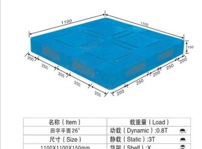 佛山廠家專業供應重慶大量塑料卡板 網格田字平面卡板 塑膠棧板-佛山塑膠托盤